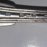 Couverts anciens monogramme argenté 'au filet' Christofle