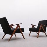 Mid-Century Easy Chair, Model B 310 Var, in Black Shield
