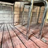 Duo of chrome chairs 70s