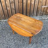 Louis Philippe round table with shutters in cherry wood