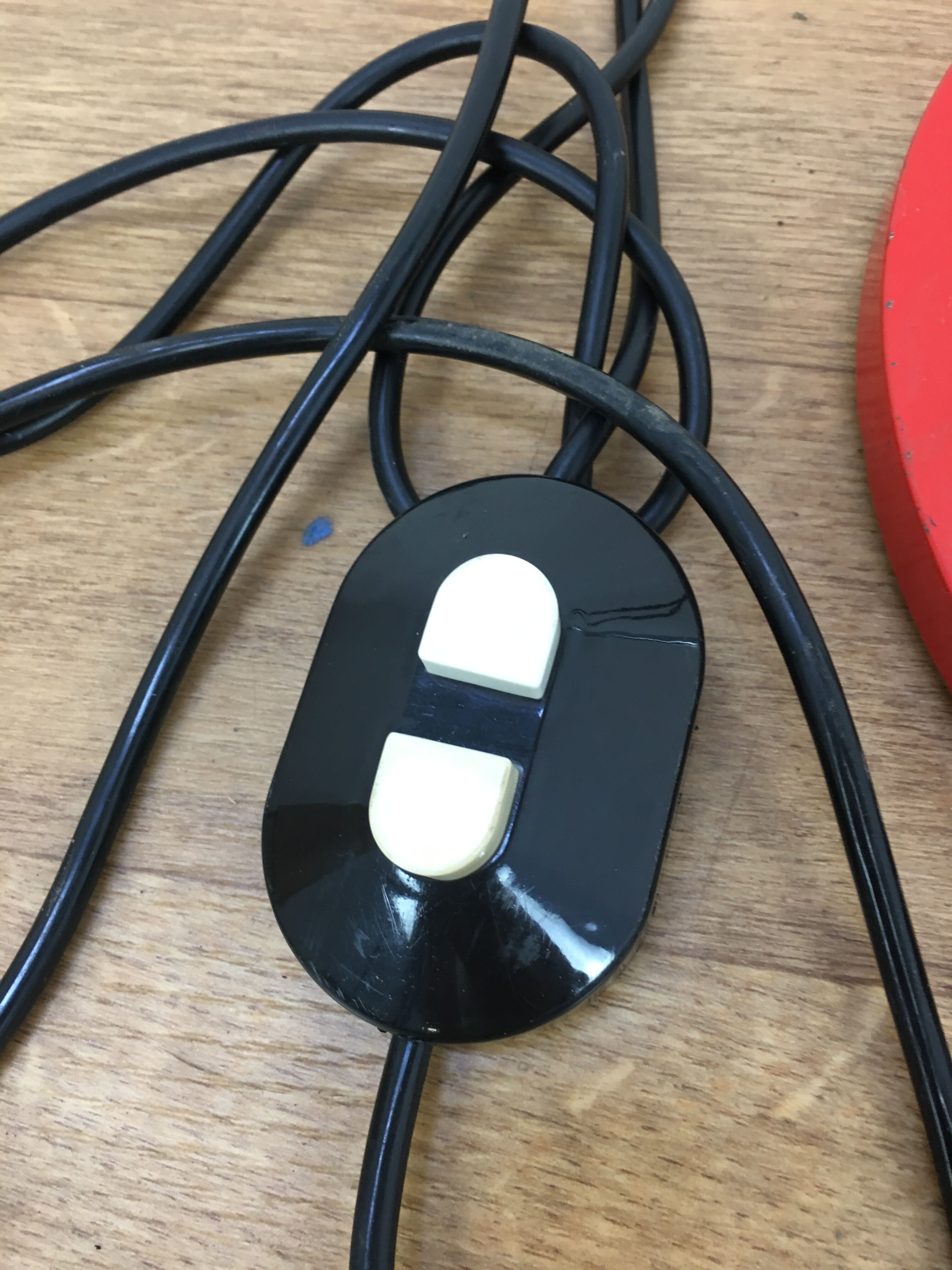 Floor lamp space age 2 spots red and chrome 1970