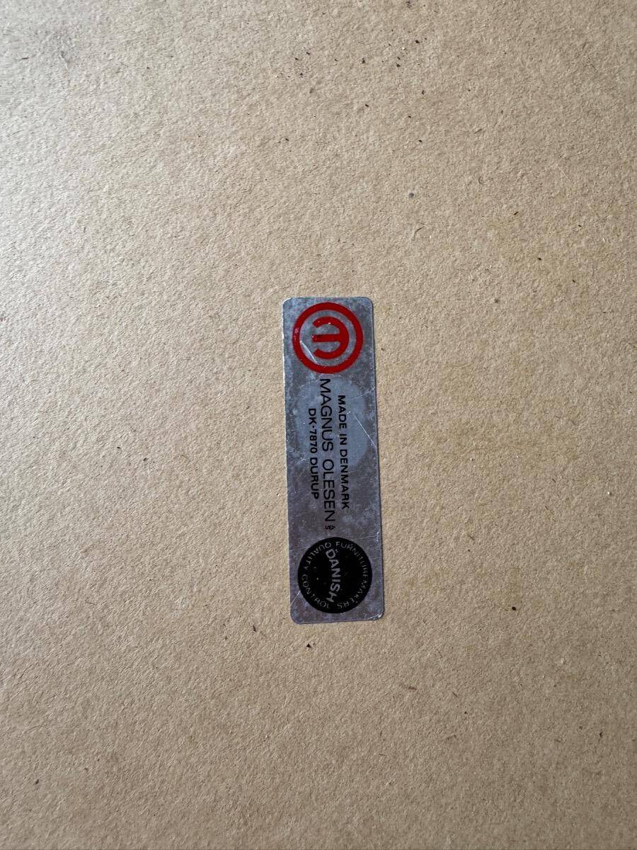 Set of 2 light-grey laminated and beech wood half-round dining tables by Magnus Olesen