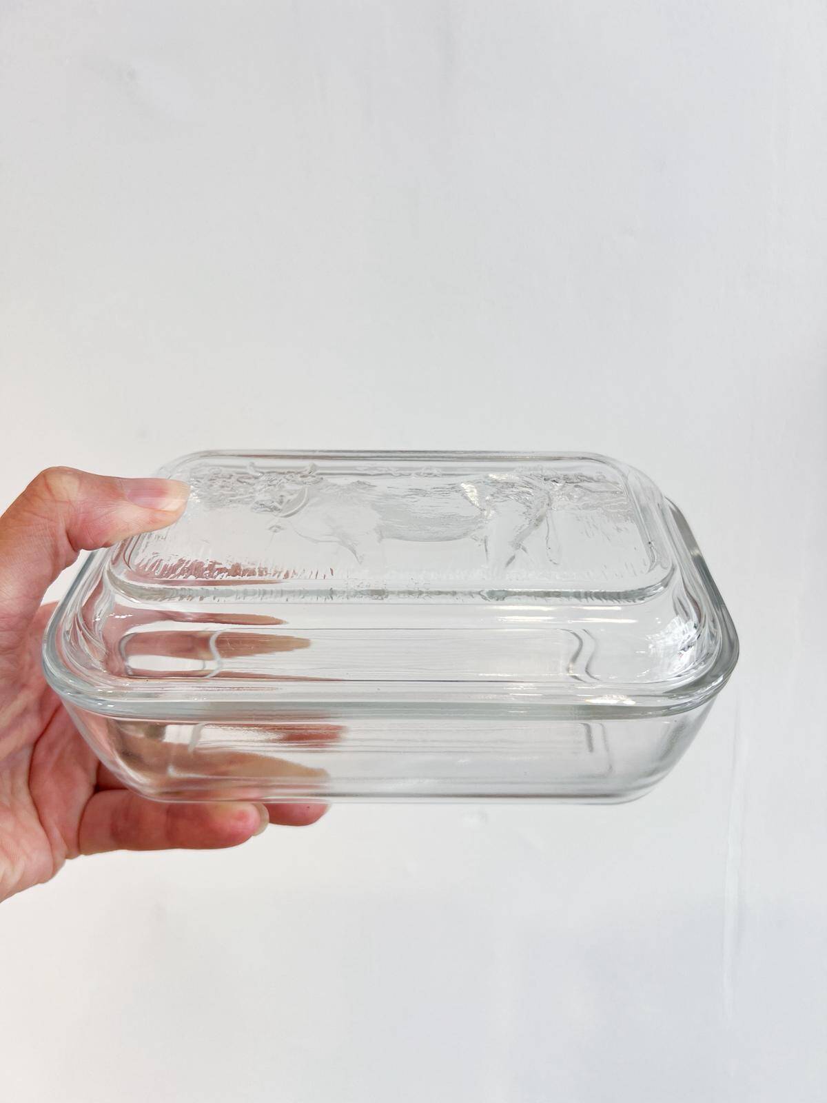 Vintage Duralex butter dish