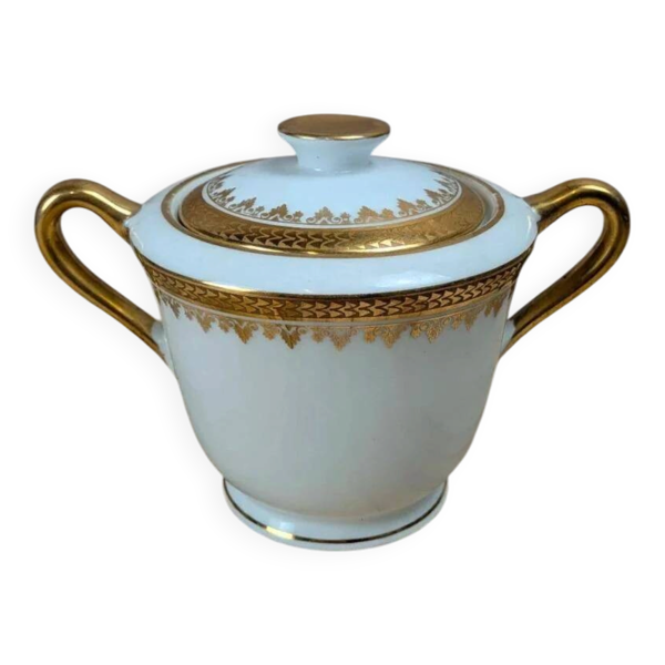 Sucrier ancien en porcelaine de Limoges