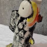 Ceramic vase representing a stylized fish, 20th century