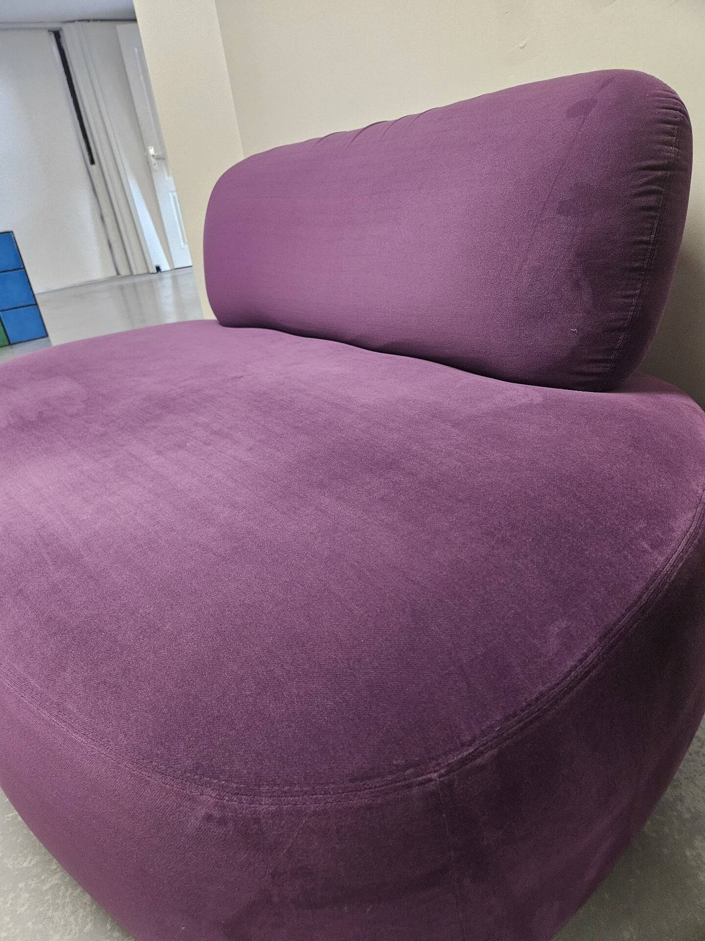 Designer velvet sofa