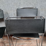 Series of 6 postmodern stackable chair chairs 1970