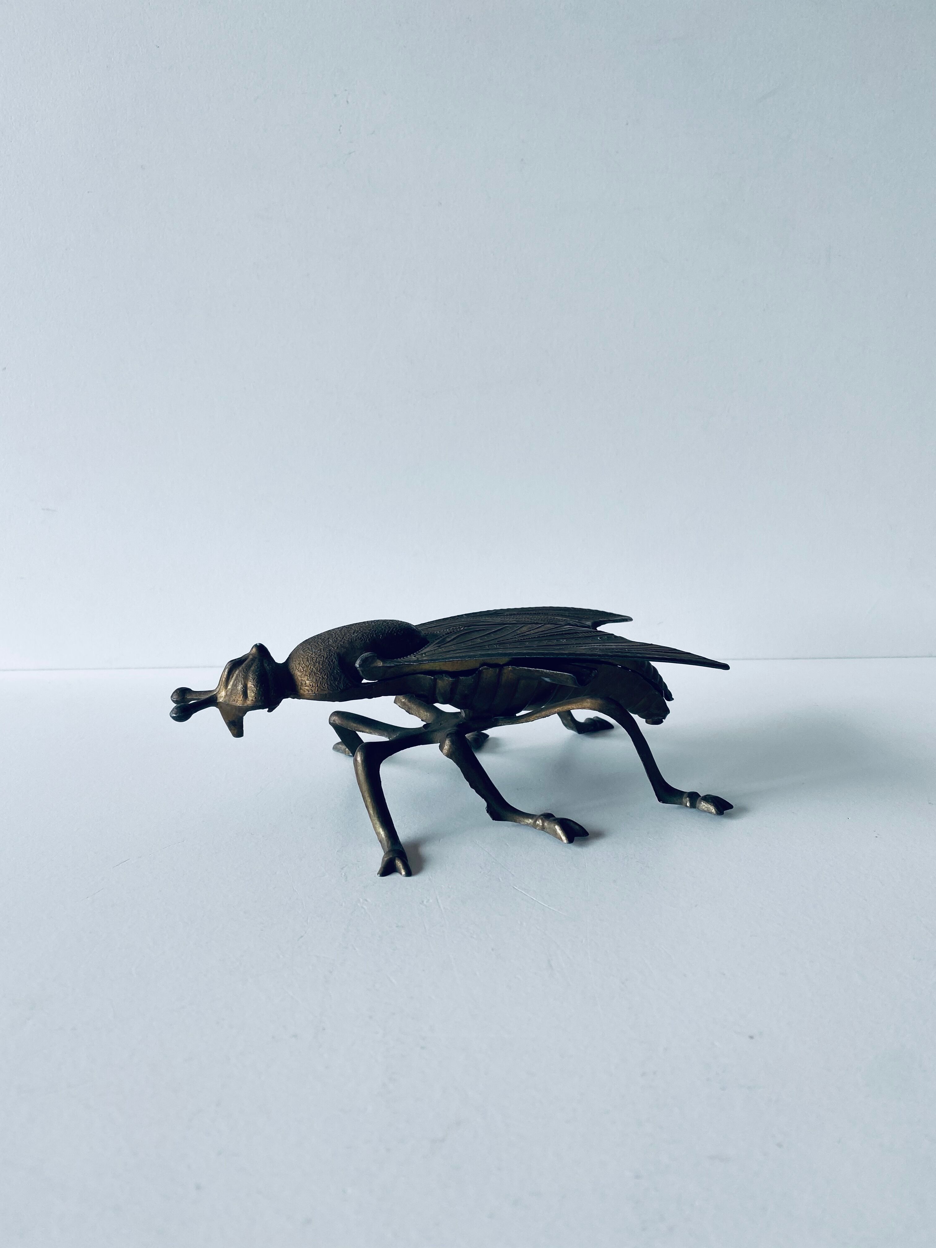 Cendrier mouche en laiton