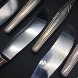 12 silver metal knives
