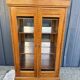 Two-door mahogany display cabinet
