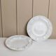 Set of 2 vintage ceramic plates - white glaze, fruit relief - Mid-Century design - Italy 1980s - decorative bowls, wedding decoration, gift