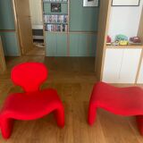 Armchair and footrest Djinn by Olivier Mourgue