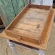 Antique drawer table with a patina.