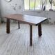 Brutalist oak table by De Puydt, Belgium 1970