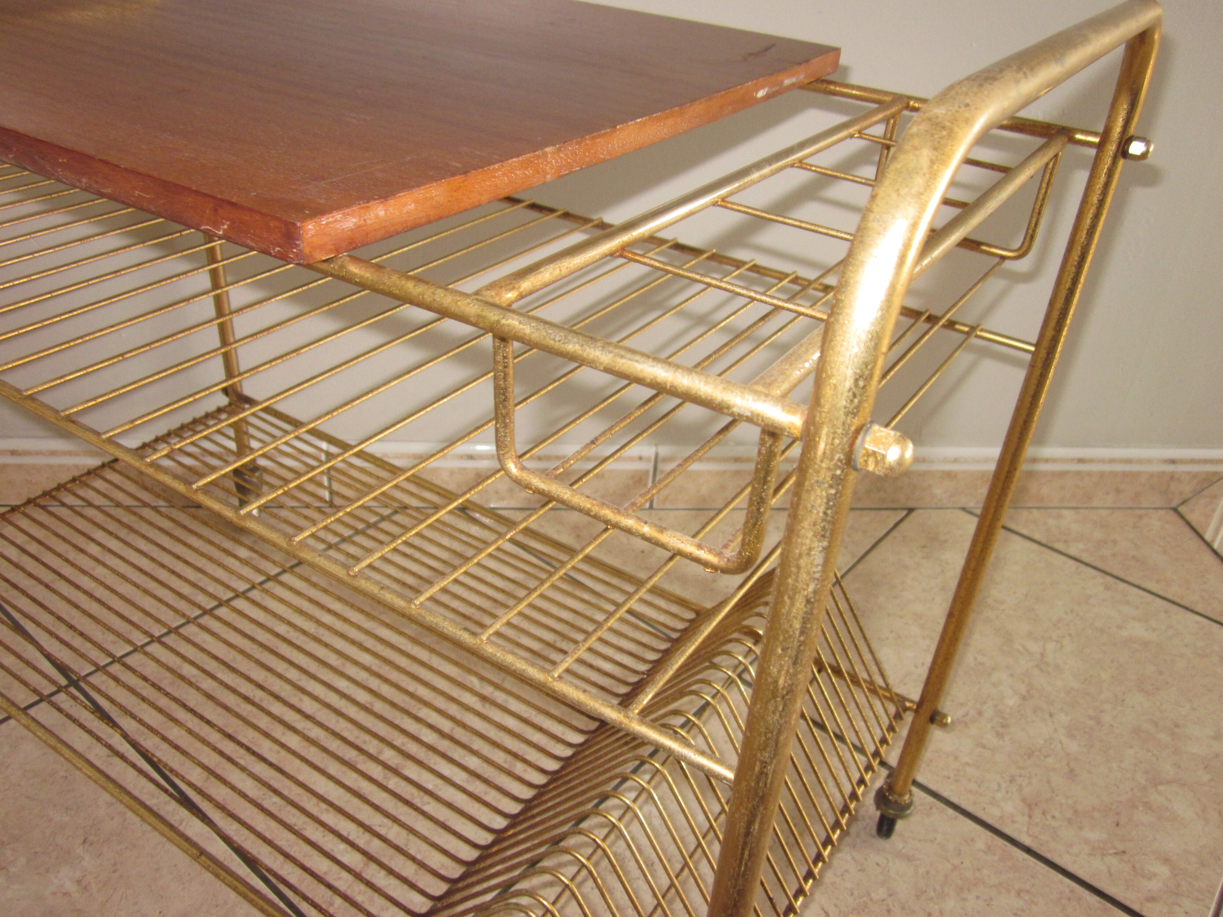 Vinyl door serving table