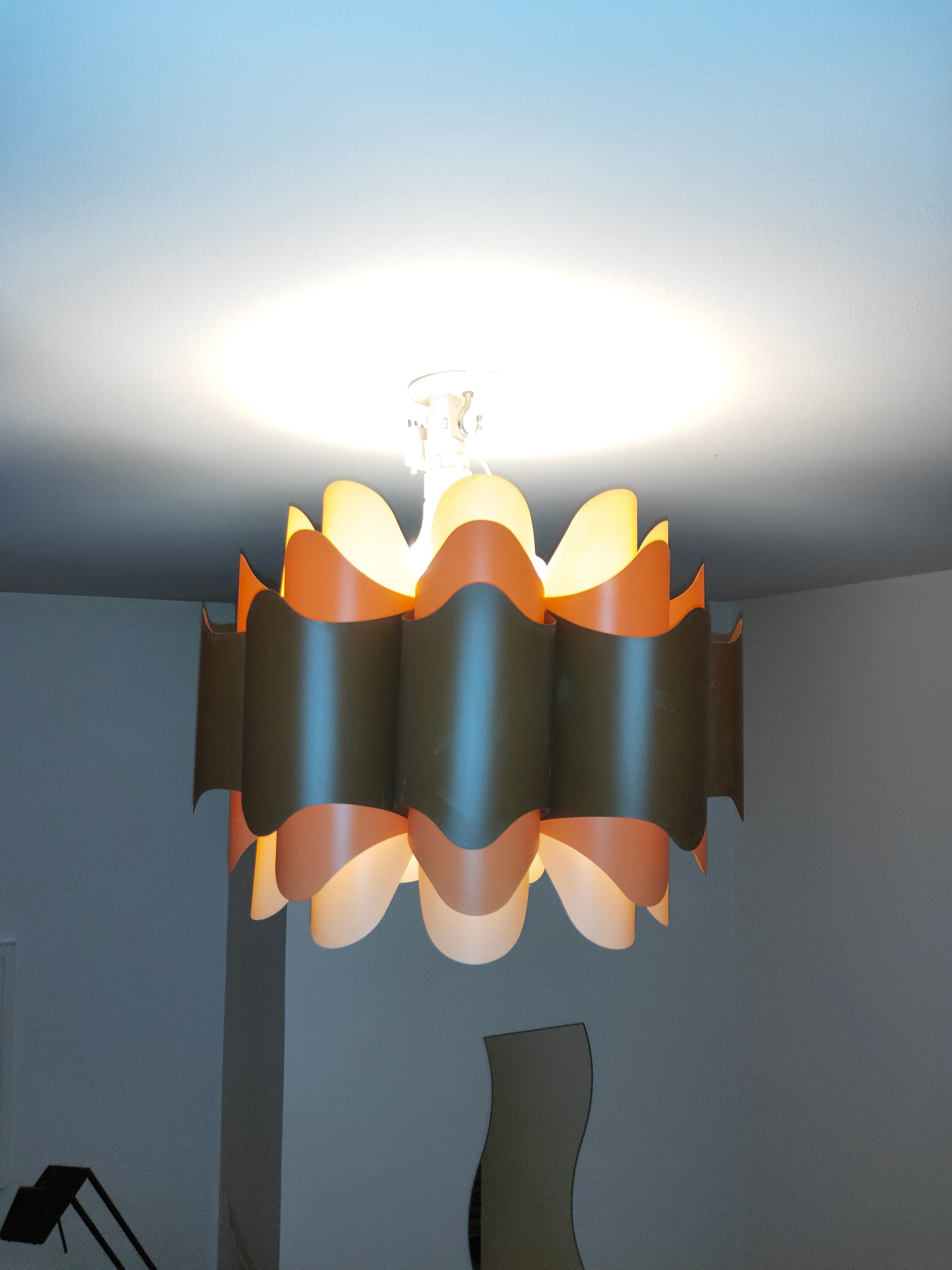 Two Zicoli vintage 1960 origami luminaires