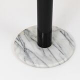 Postmodern pedestal table / plant stand in white Carrara marble, Italy, 1980s