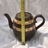 A brown England teapot