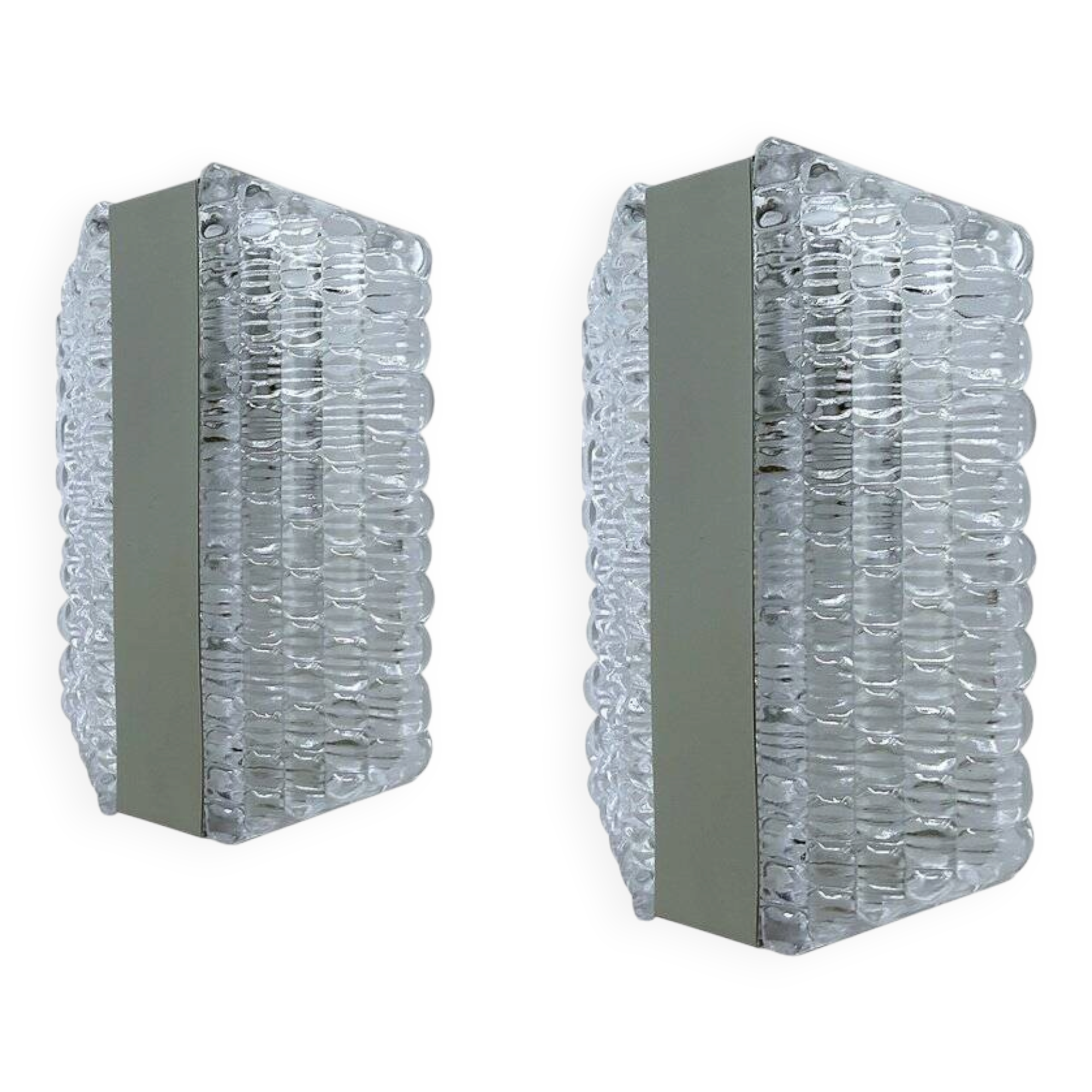 Pair  Vintage glass sconces from Kaiser