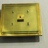 Brass and Glass Ceiling/ Wall Lamp by Hillebrand , 1990s