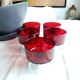 Set de 5 coupes à glace vintage rouge