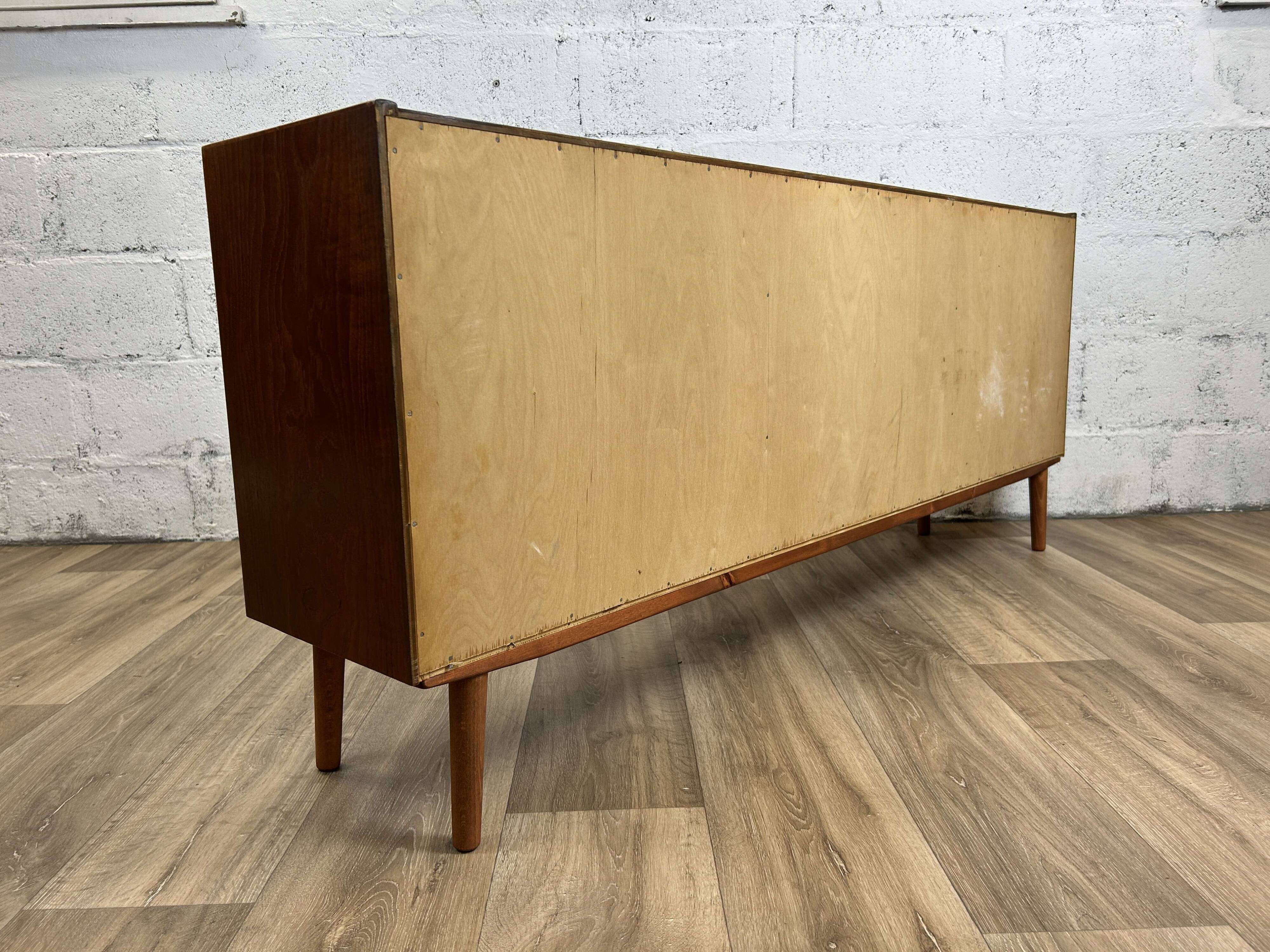 Vintage Scandinavian teak sideboard with 3 sliding doors, 1960s