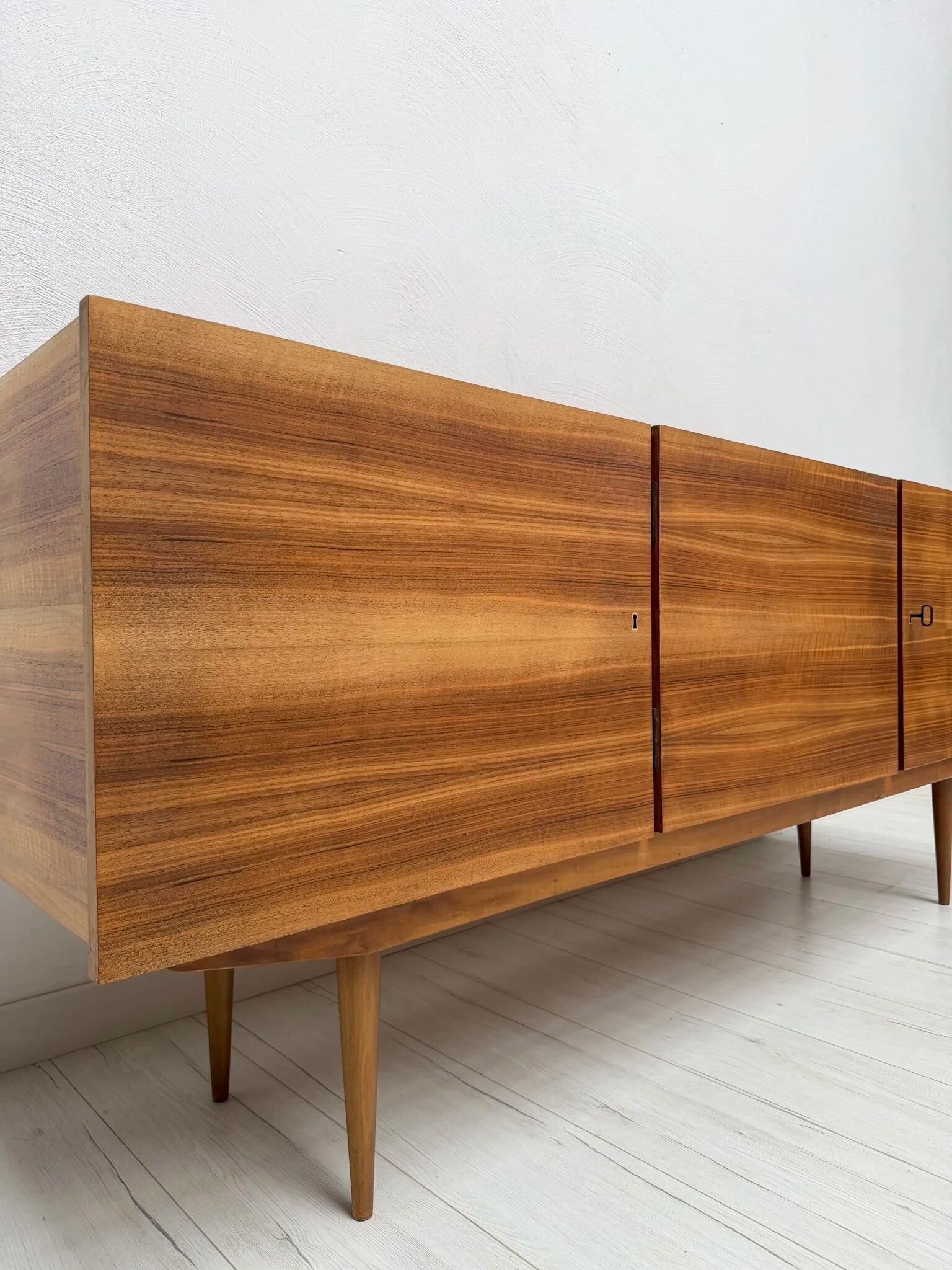 1960s vintage German mid-century walnut sideboard