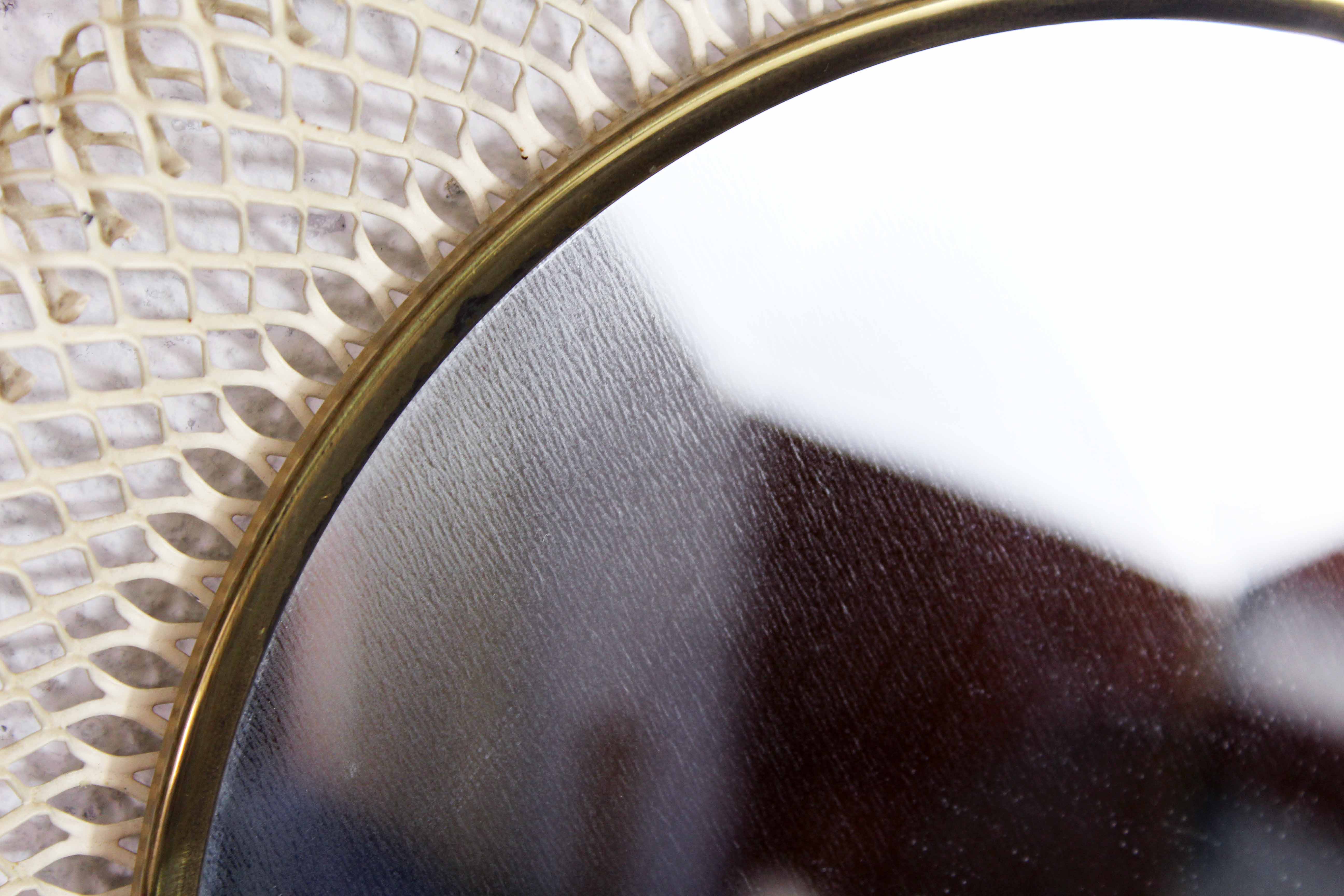 Round metal mirror 1950