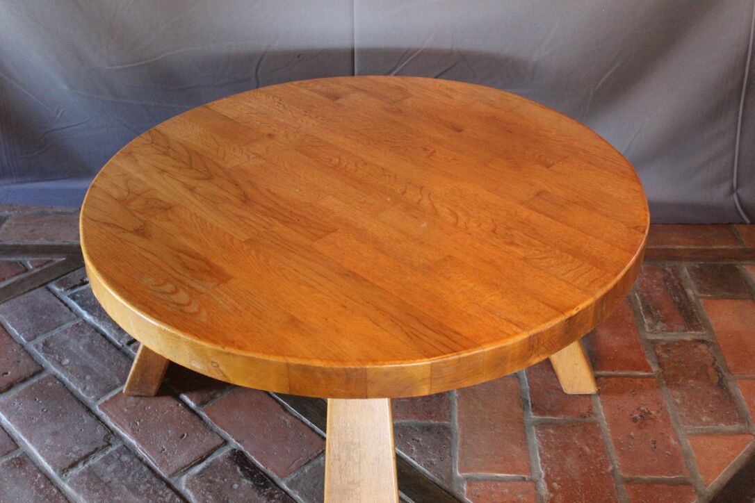 Brutalist round coffee table