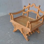 Chinese dignitary armchair in patinated oak