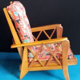 1950s wood reclining chair