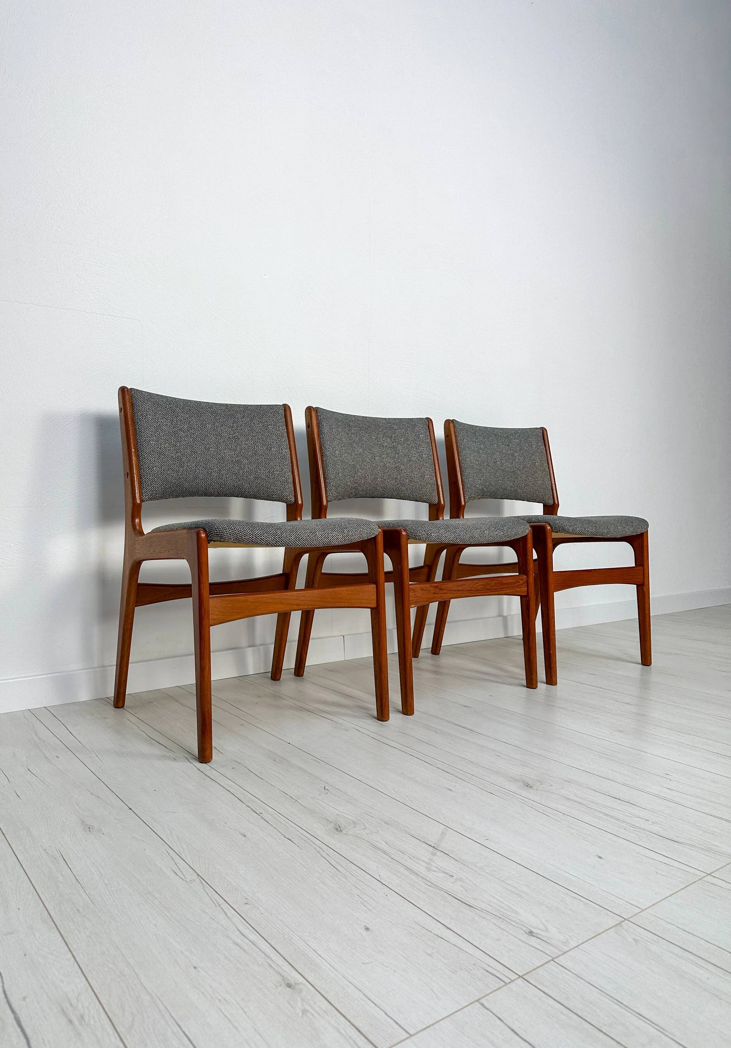 1960s vintage Danish teak dining chair by Erik Buch for Anderstrup Møbelfabrik