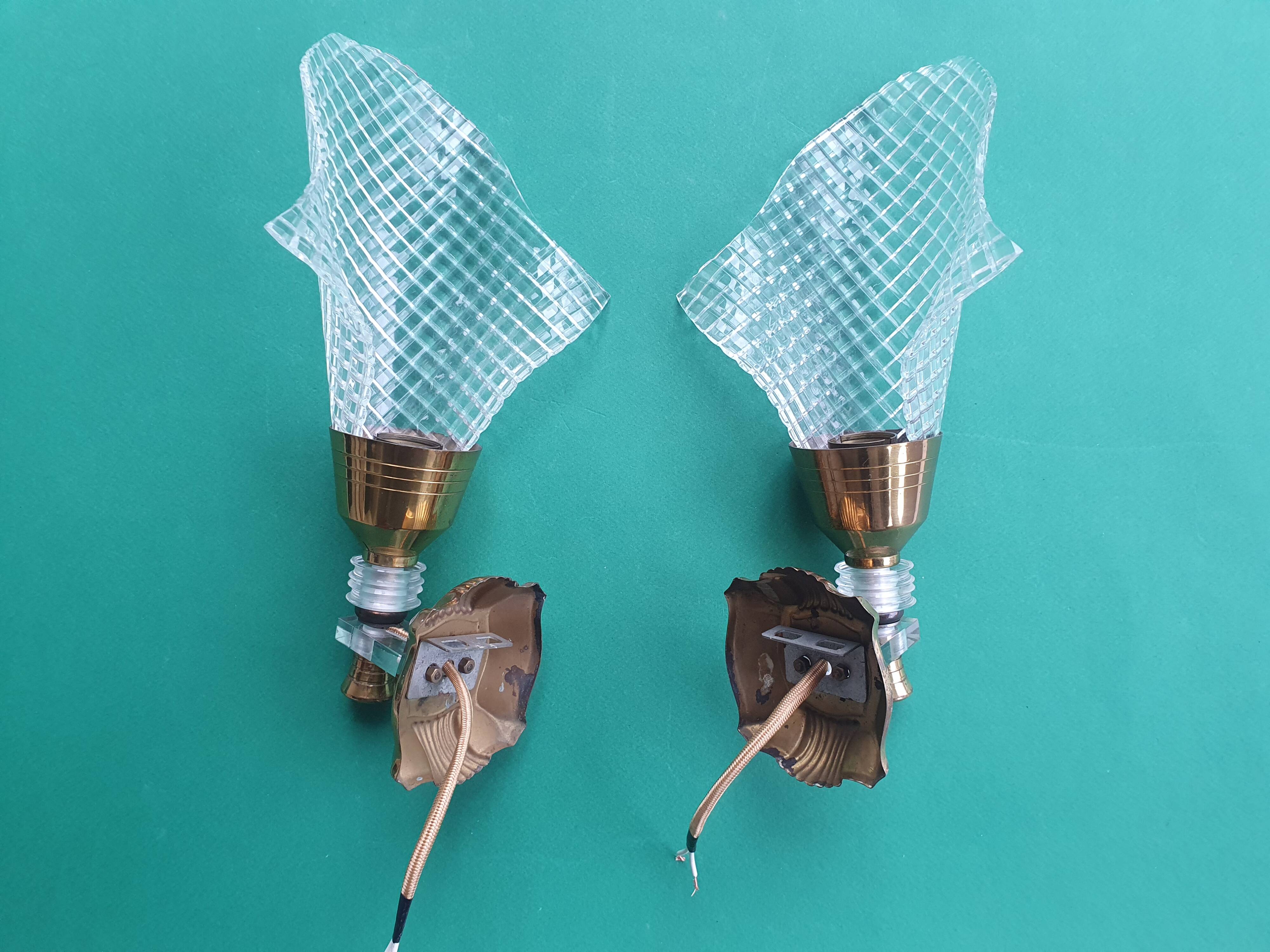 Pair of 50s rockabilly wall lights
