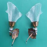 Pair of 50s rockabilly wall lights