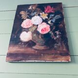 Oil on canvas bouquet of flowers