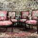 Suite of four queen's armchairs in louis xvi style mahogany xix eme century
