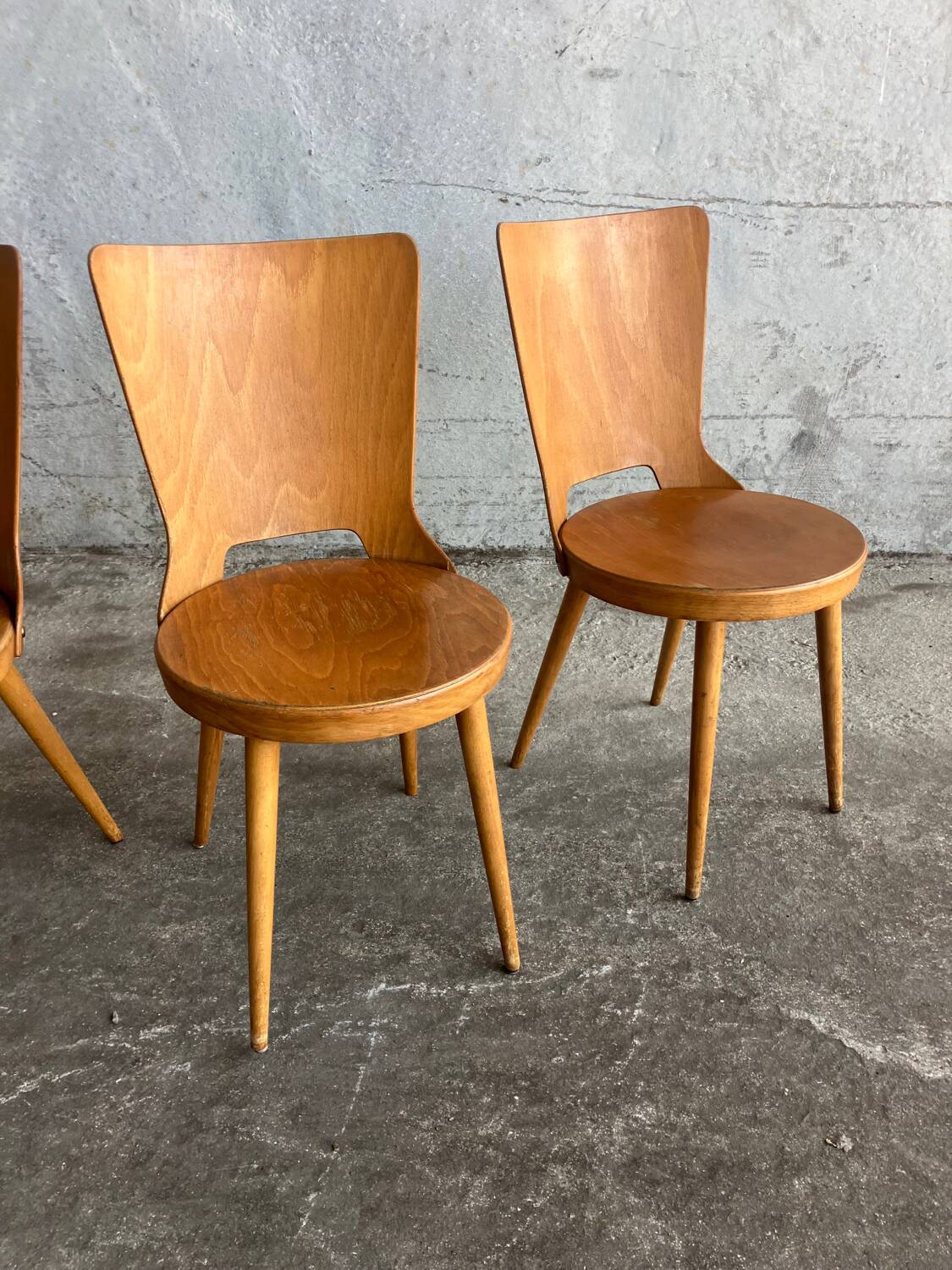 Set of 4 Baumann bistro chairs, 1960s