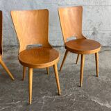 Set de 4 chaises bistrot Baumann, 1960
