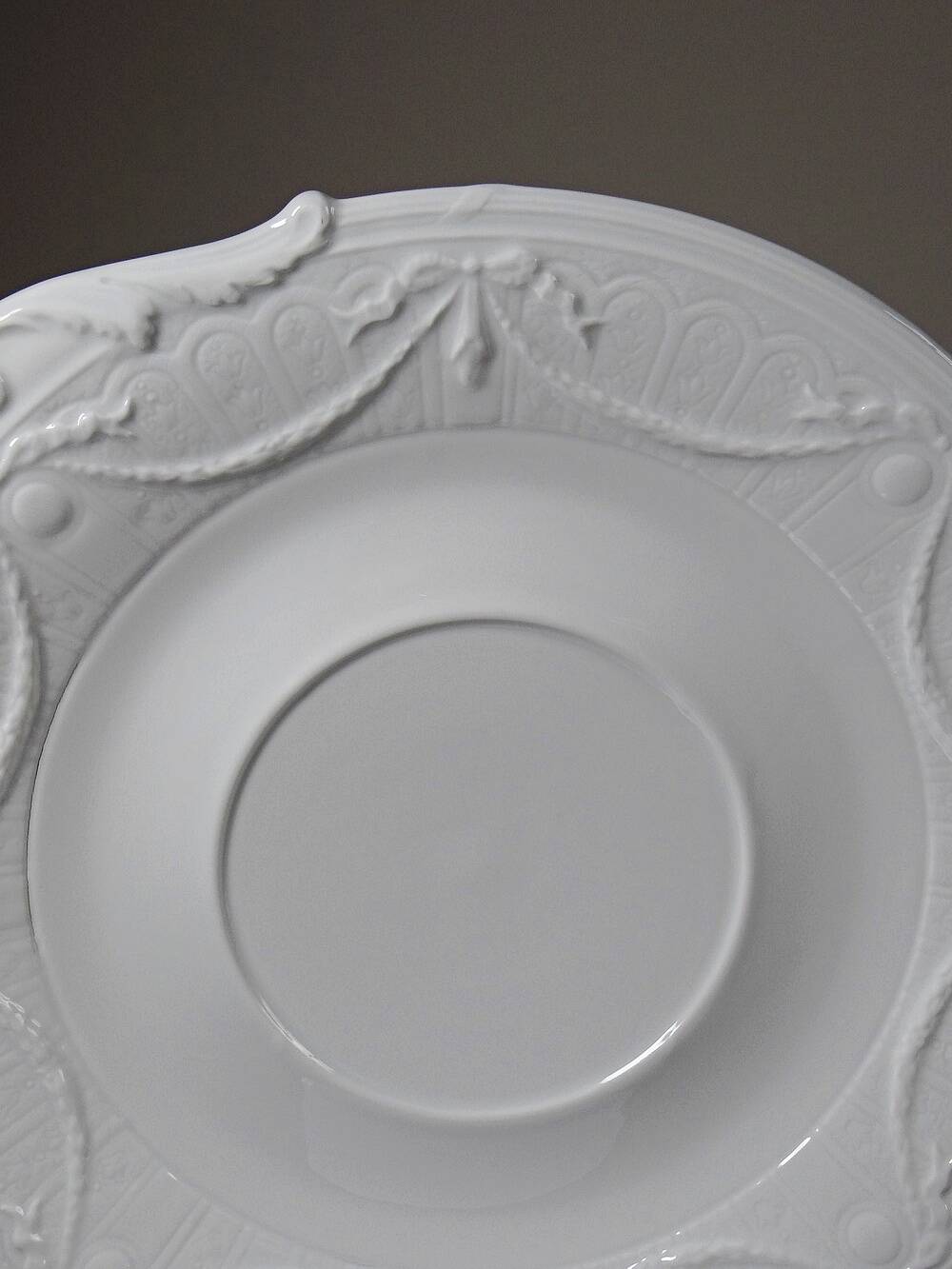 Very large centerpiece dish Lafarge & Co Limoges porcelain vintage