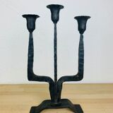 Brutalist wrought iron chandelier