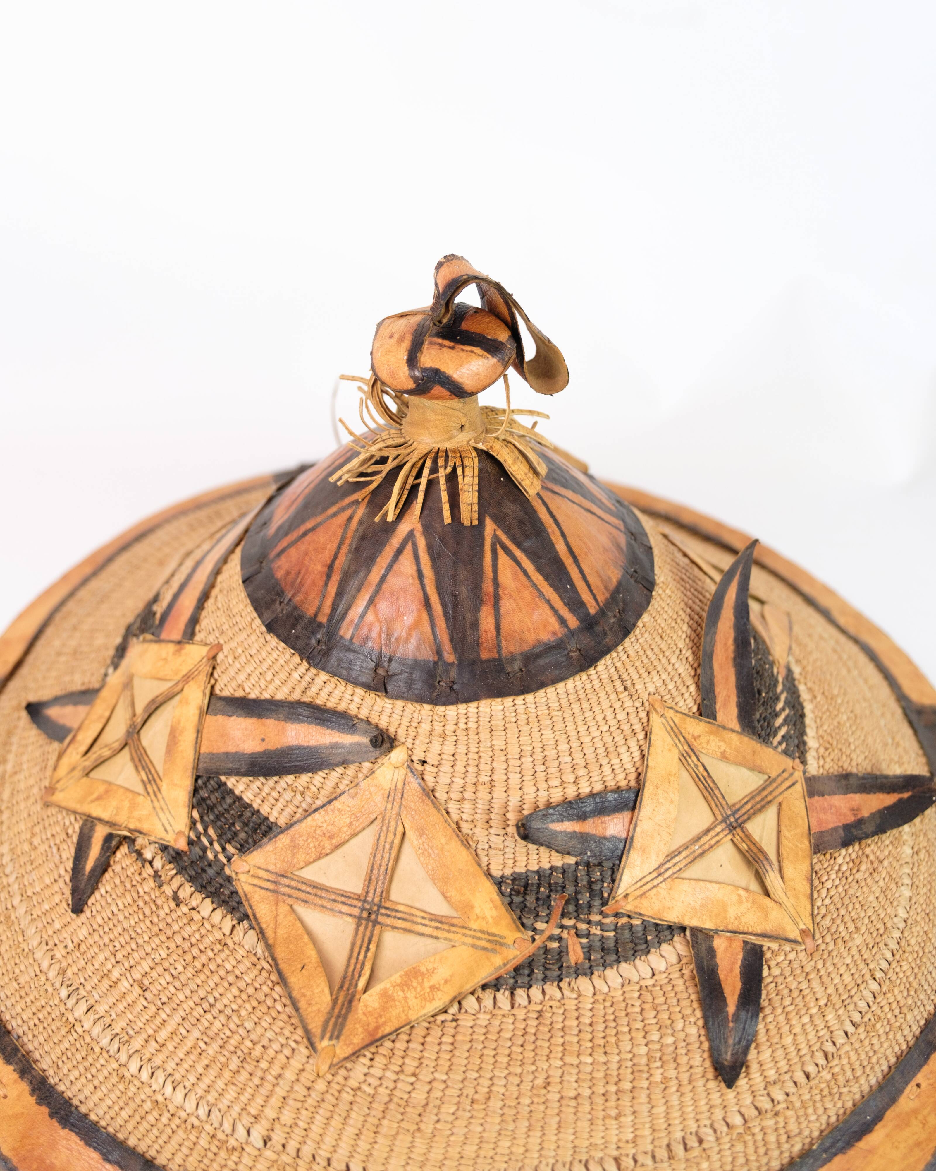 Traditional Fulani Hat Or Tengaade Made In Natural Materials From Africa