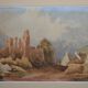 French School of the early 20th century “The Ruins” Watercolor