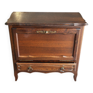 Petite commode en chêne - abattant