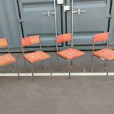 Set of 4 vintage chrome antique chairs