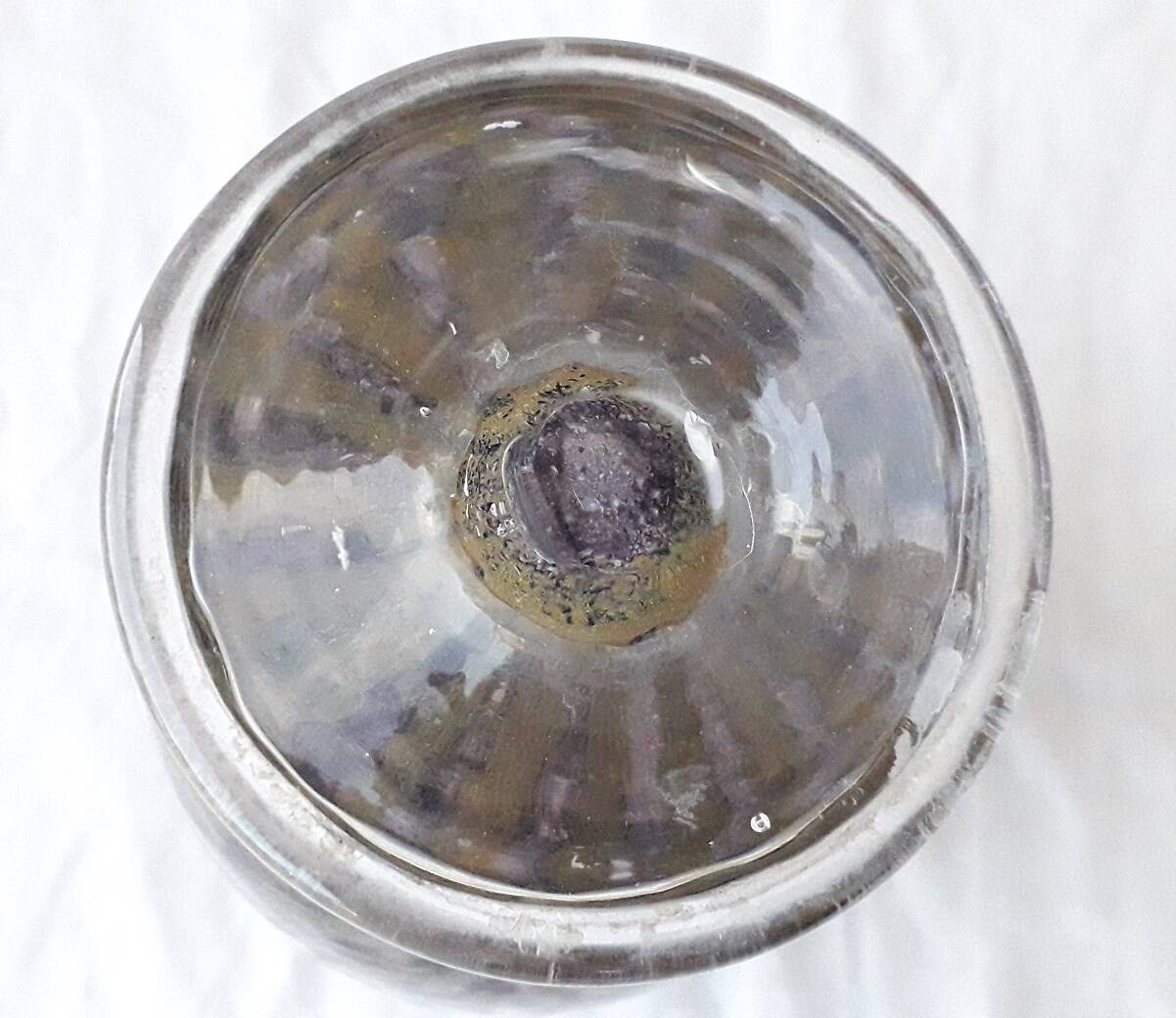 Glass vase on a stand