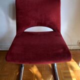 Paire de chaises rouges design Georges Frydman