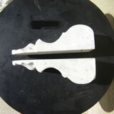 Pair of Carrara marble supports