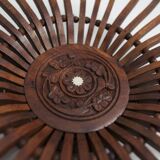 Handcrafted fruit dish 1960 solid wood unique piece