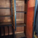 Vintage painted wooden bookcase