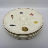 Vintage oyster plates